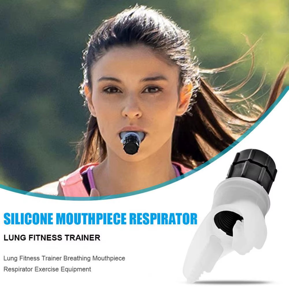 Breathing Trainer Respiratory Muscle Trainer Adjustable Resistance Oral Muscular Exercise Device for Running Fitness Training